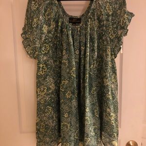 Anthropologie Boho Floral Shirtdress